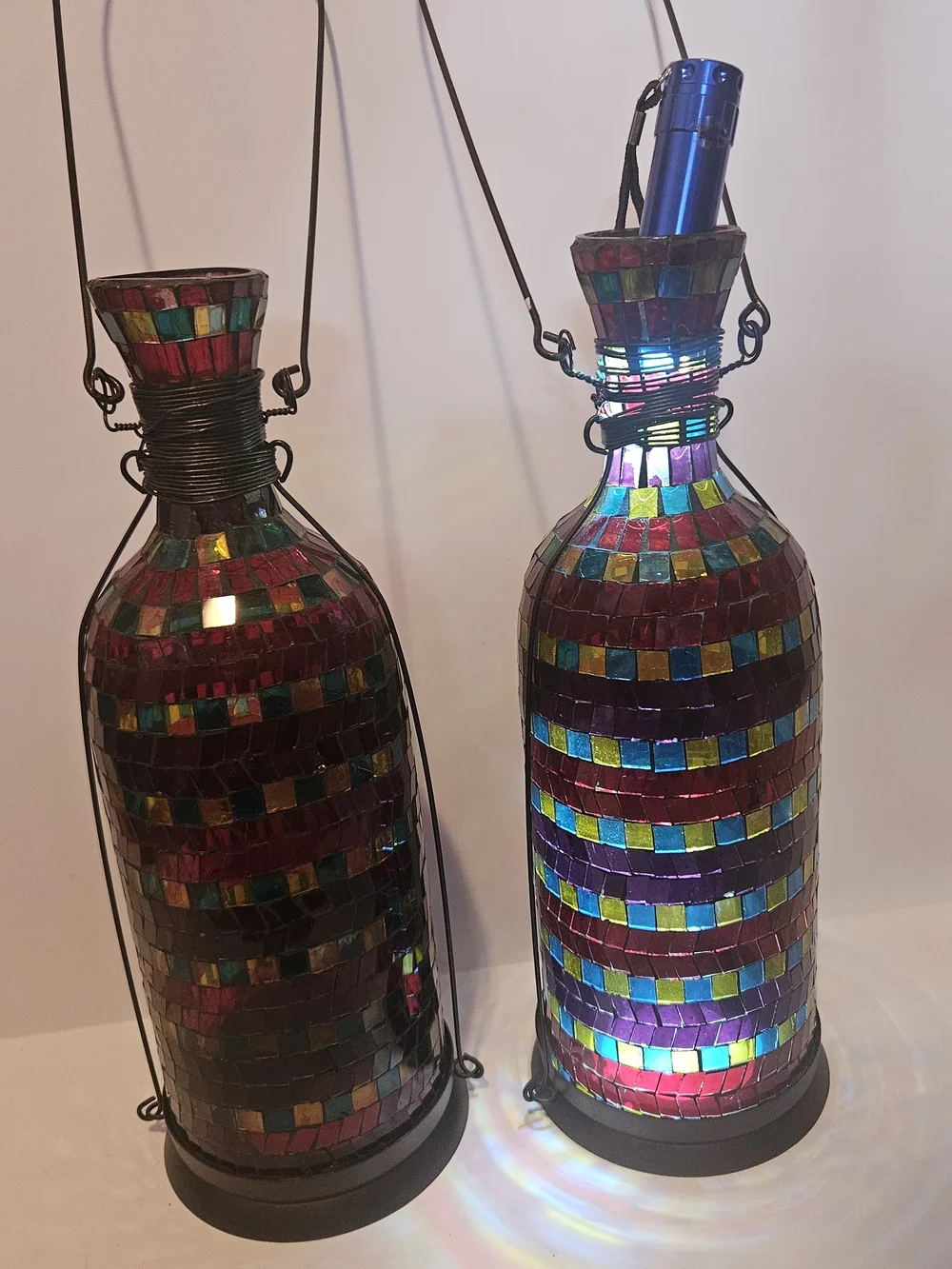 Pier 1 Imports Morrocan Lanterns Large Hang or Table Accent Glass Mosaic